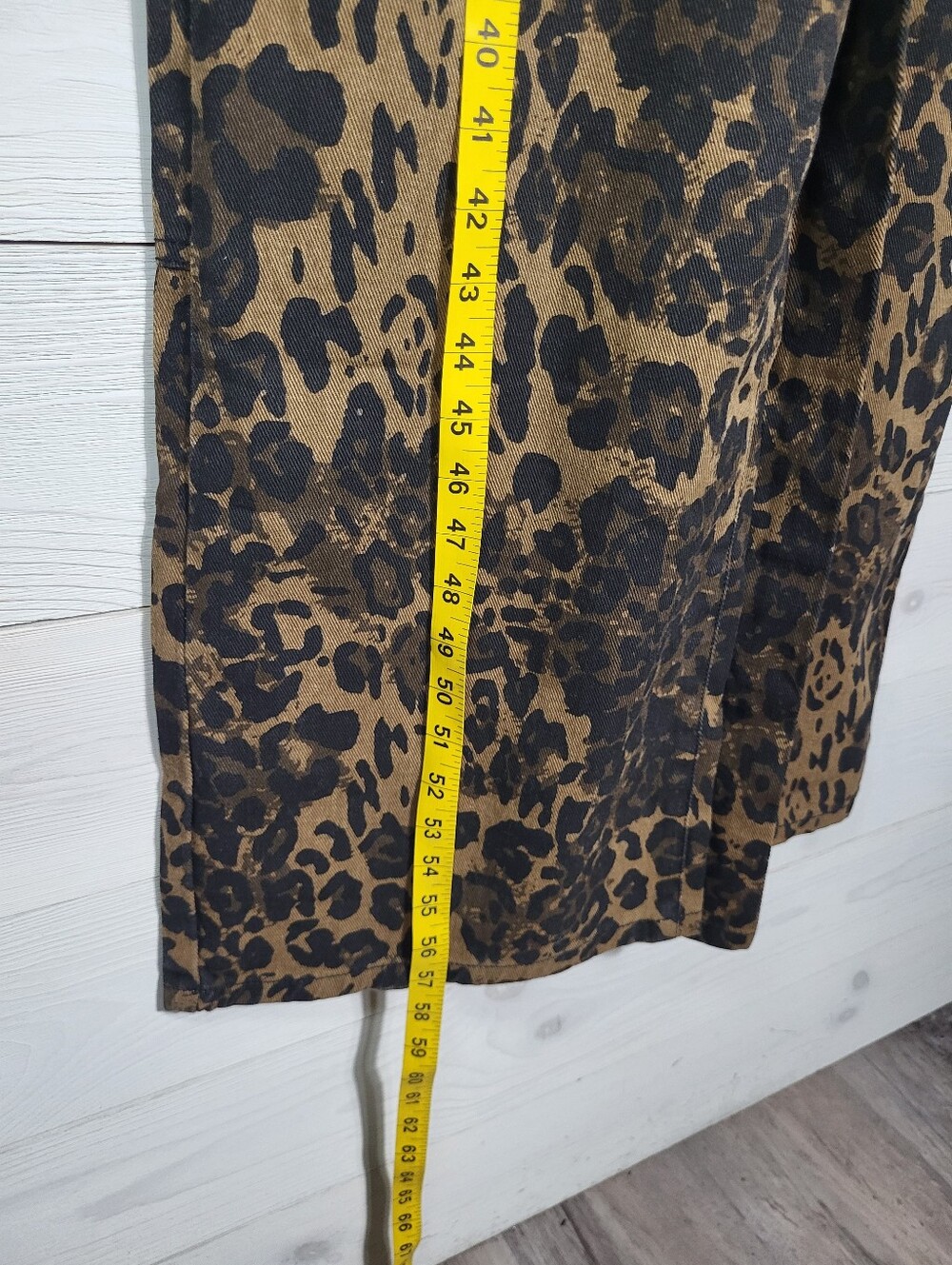 NWT Cider Overalls Oversized Cheetah Print Wide-Leg Cotton Cargo. - Picture 9 of 9
